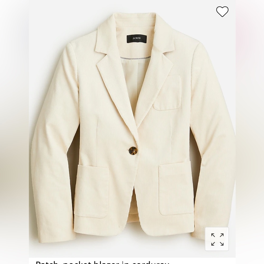 J. Crew Cream and White Blazer